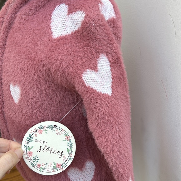 Sweet stories girls fuzzy cozy heart jacket - Picture 4 of 6